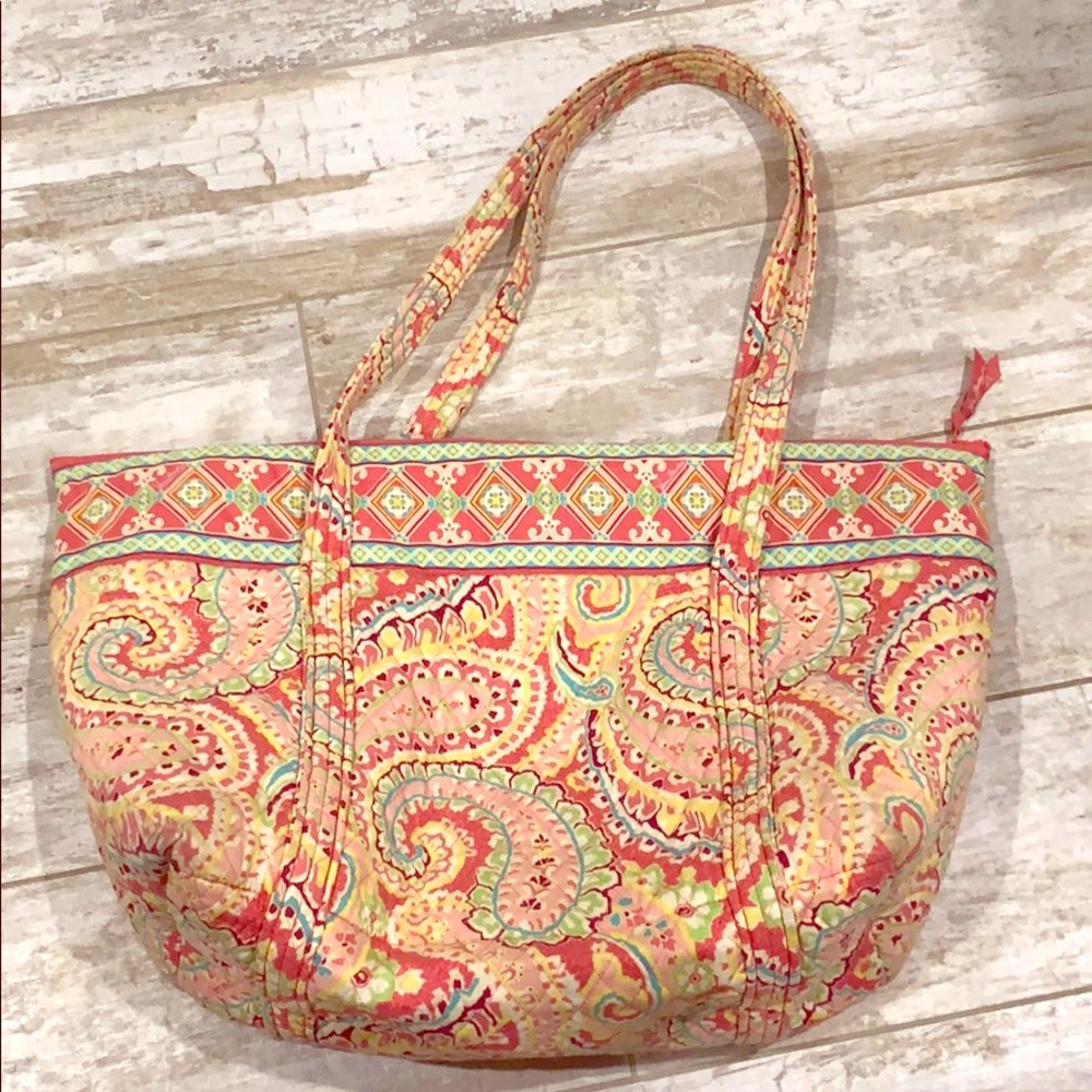Vera Bradley pink Large overnight tote.